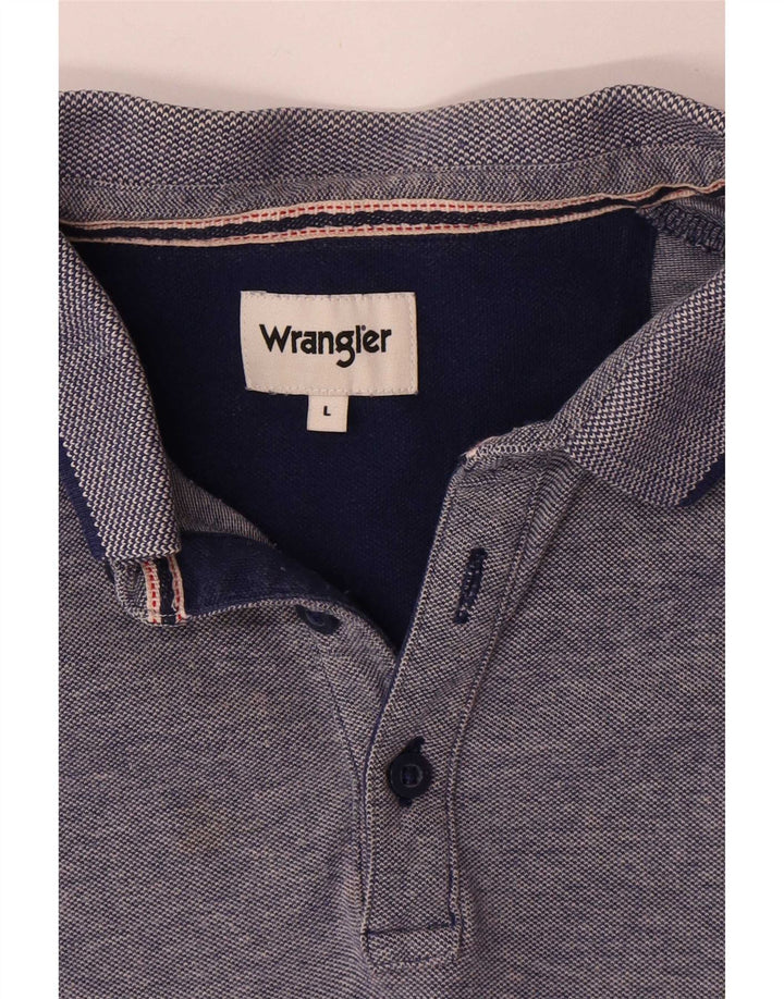 Wrangler Poloshirt til mænd Stor marineblå bomuld