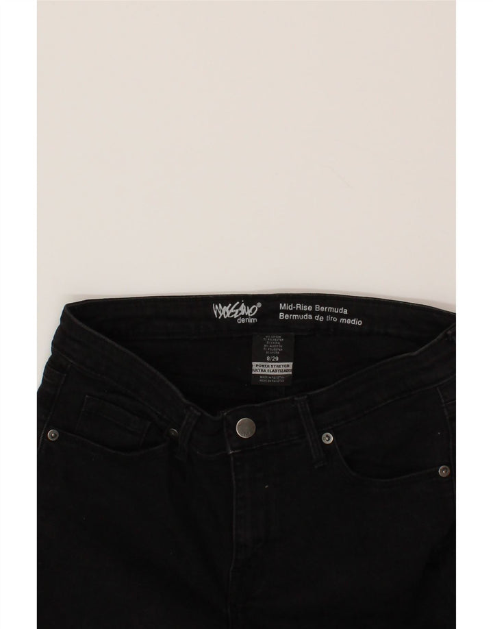MOSSIMO Womens Denim Mid Rise Bermuda Shorts US 8 Medium W27  Black Cotton Vintage Mossimo and Second-Hand Mossimo from Messina Hembry 