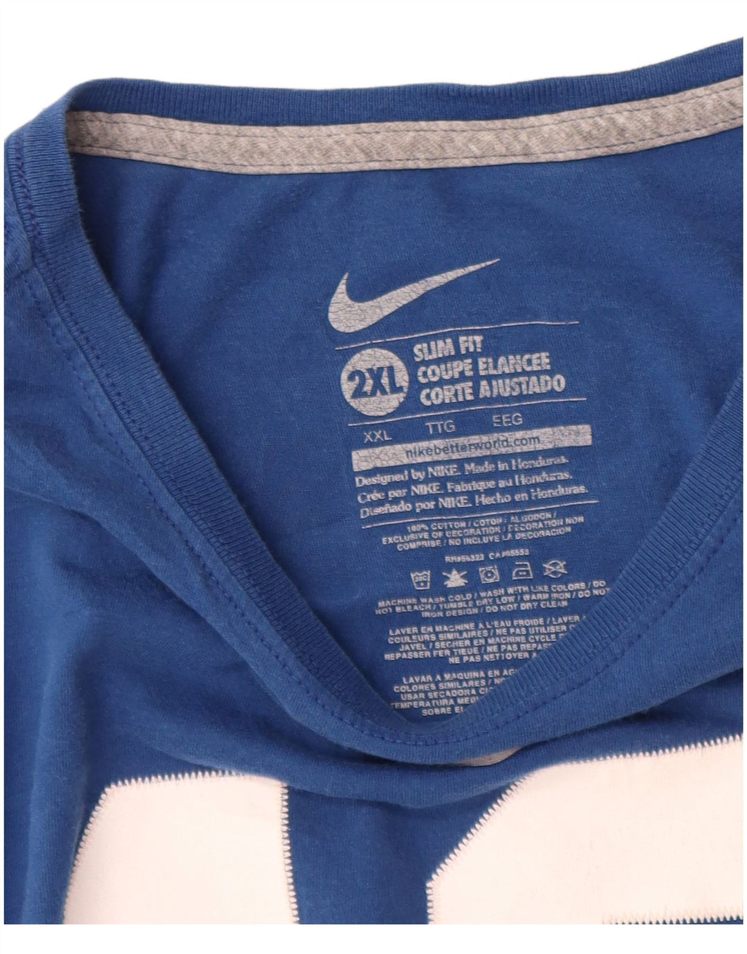 NIKE dame Indianapolis Colts Slim Fit grafisk T-shirt top UK 20 2XL Blå