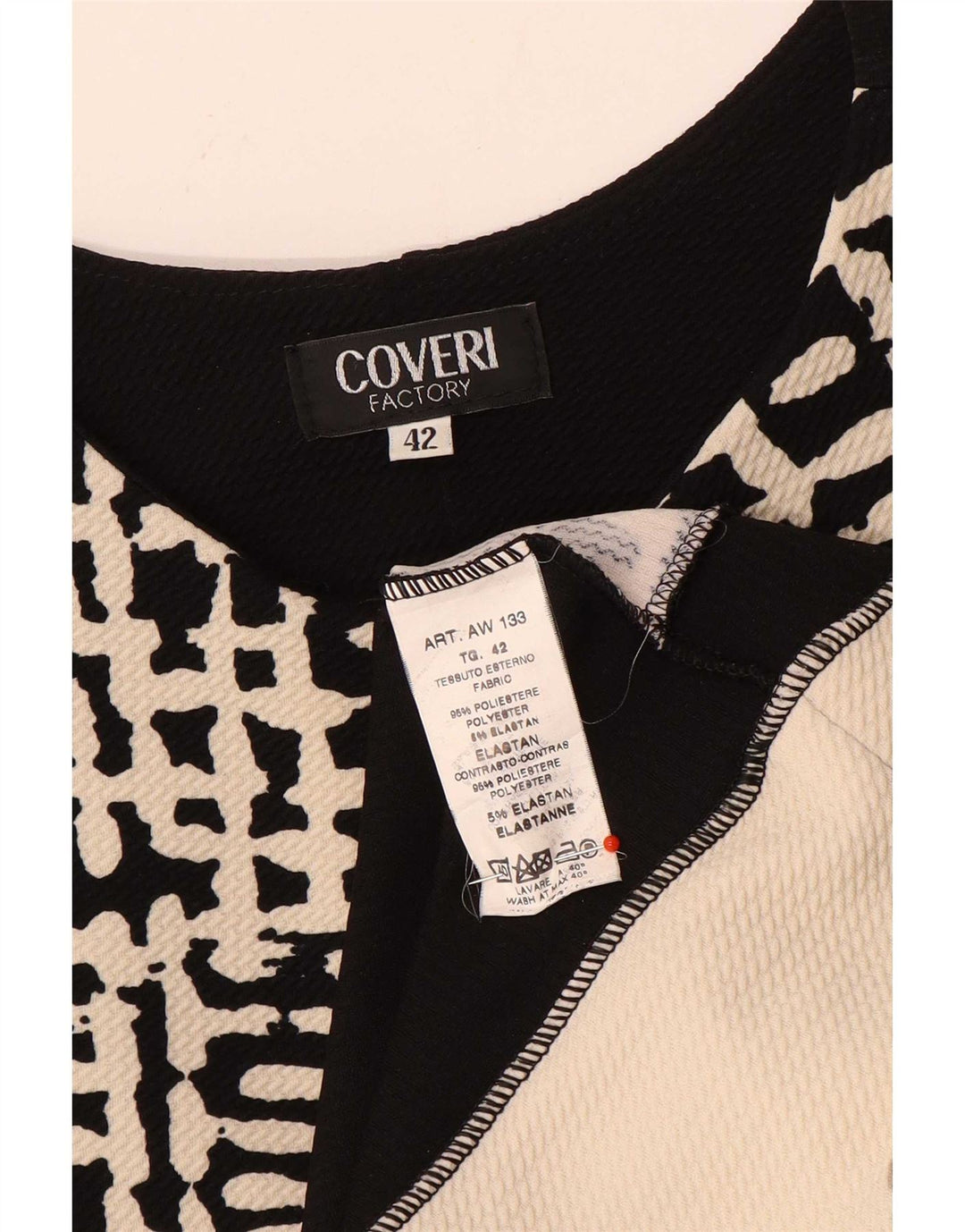Coveri Dame Ærmeløs Skede Kjole IT 42 Medium Sort Ternet polyester
