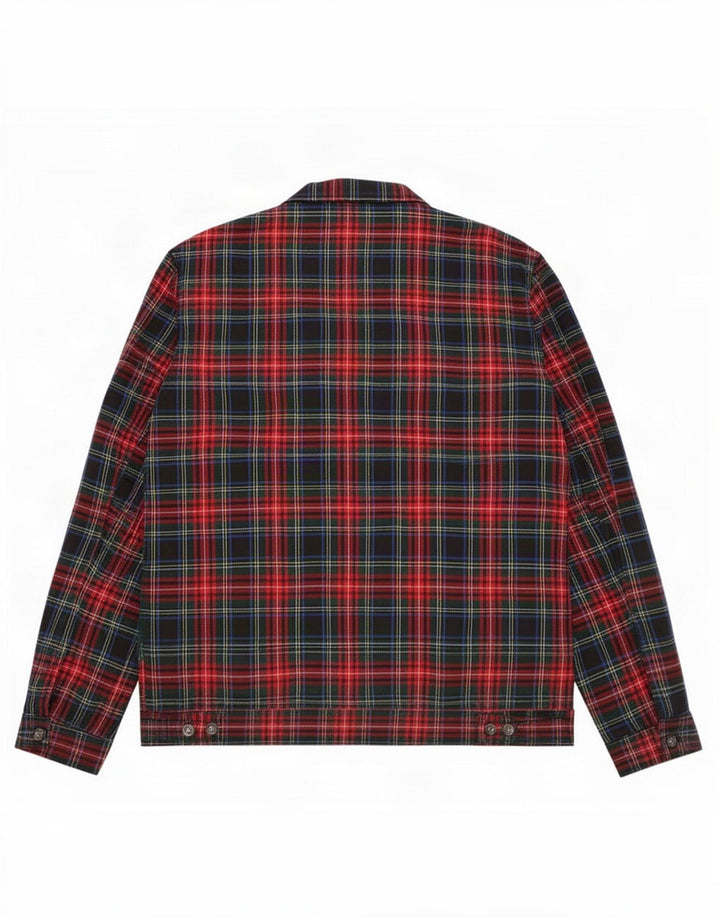 Zara Bomber Jacket UK 40 Stor flerfarvet Plaid Polyester