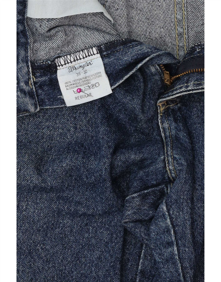 Wrangler Herre Regular Fit Straight Jeans W36 L30 Blå Bomuld