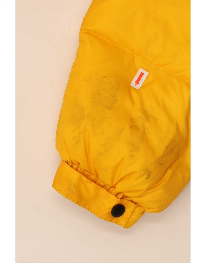 Superdry Womens Crop Polstret jakke UK 16 Large Yellow Colourblock Nylon