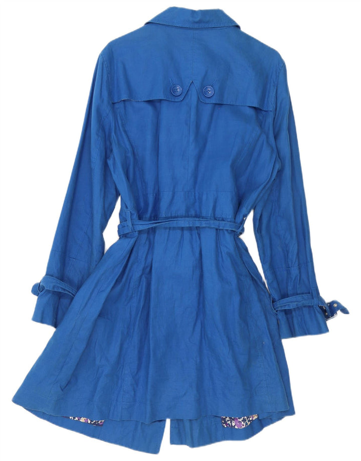 Monsoon Womens Trench Coat UK 20 2XL Blå Linned