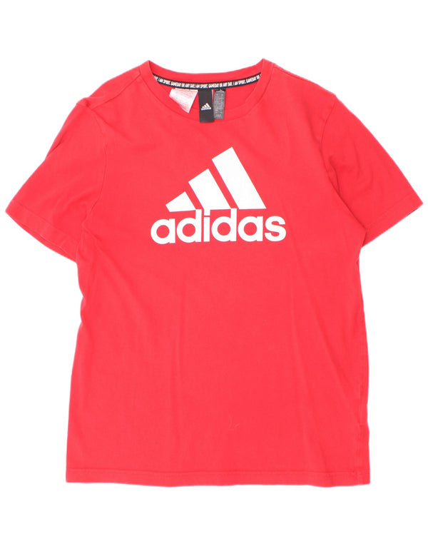 Adidas drenge grafisk t-shirt top 13-14 år rød bomuld