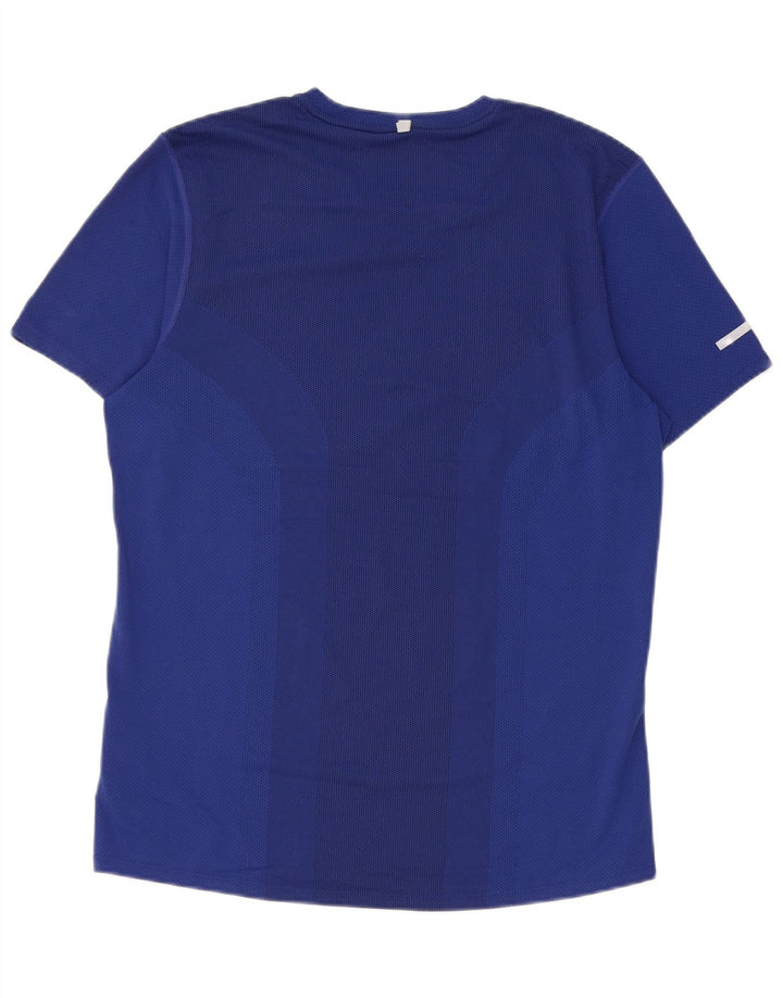 Nike Herre Dri Fit grafisk T-shirt top lille blå polyester