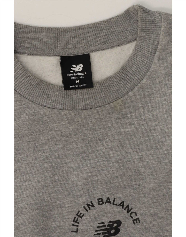 New Balance Herre Sweatshirt Jumper Medium Grå Bomuld