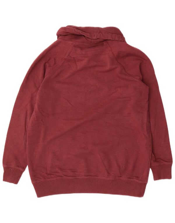 Calvin Klein Jeans Dame Grafisk Sweatshirt Jumper UK 10 Small Burgundy