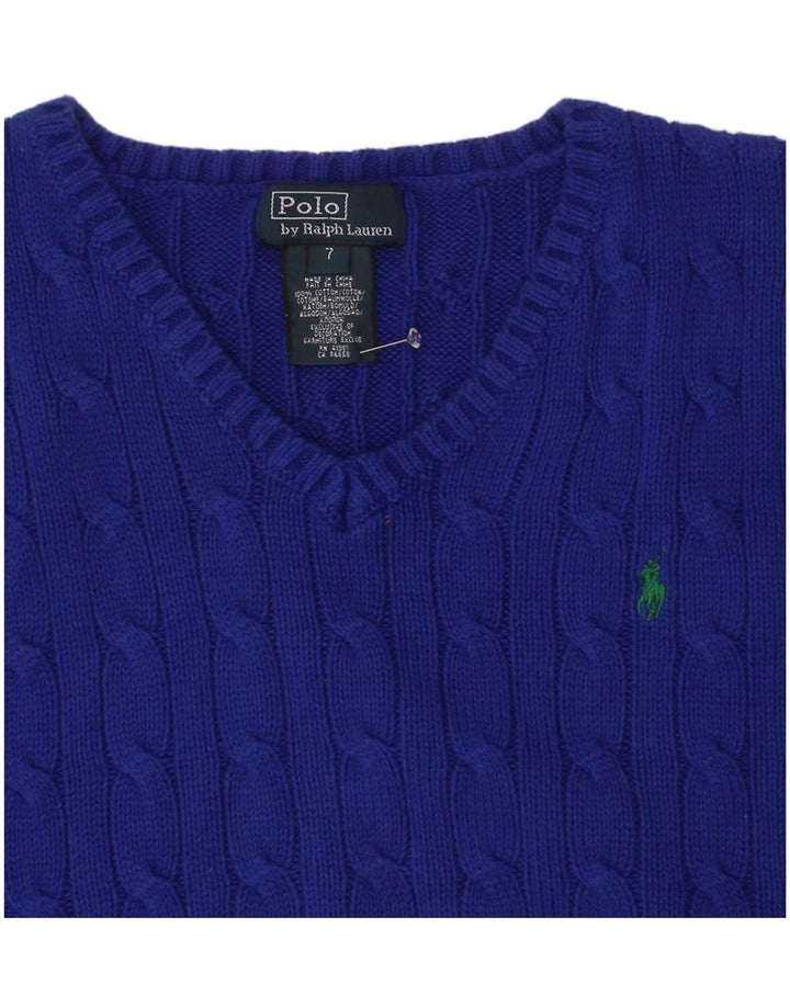 POLO RALPH LAUREN Drengevest Tank Top 6-7 År Blå Bomuld