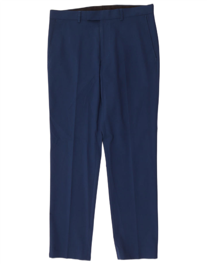 Marks & Spencer Herre Slim Suit Bukser W32 L31 Blå Polyester