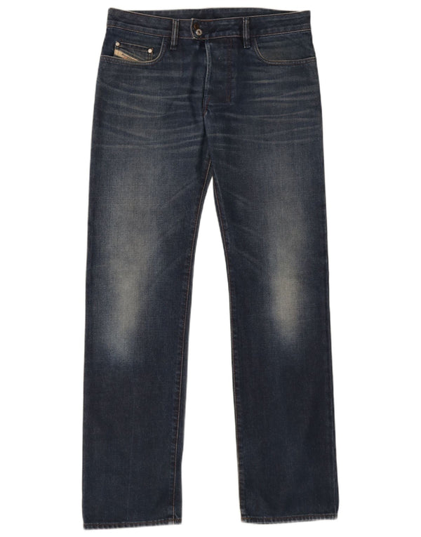 Diesel Straight Jeans til mænd W33 L33 Marineblå Bomuld