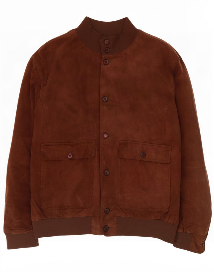 Gimo's herre ruskind bomberjakke UK 40 Large Brown