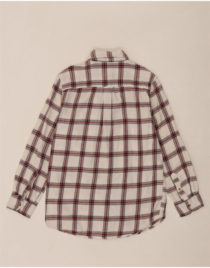 CHAPS Mens Flannel Shirt Small White Check Cotton Vintage Chaps and Second-Hand Chaps from Messina Hembry 