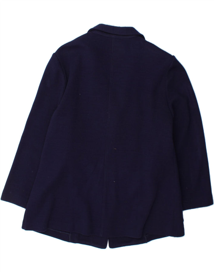 VINTAGE Womens 3/4 Sleeve 3 Button Blazer Jacket IT 50 XL Navy Blue Vintage Vintage and Second-Hand Vintage from Messina Hembry 