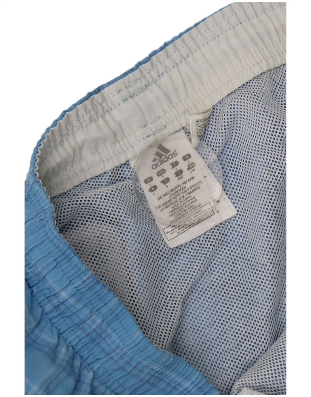 Adidas Badeshorts til mænd store blå ternet polyester