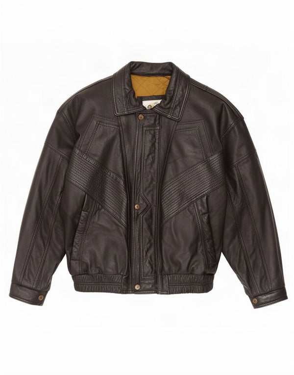 Vintage herre læderjakke UK 44 2XL Sort