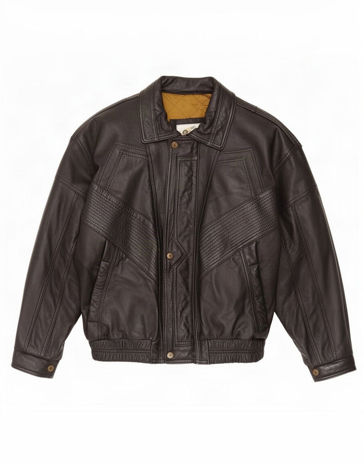 Vintage herre læderjakke UK 44 2XL Sort