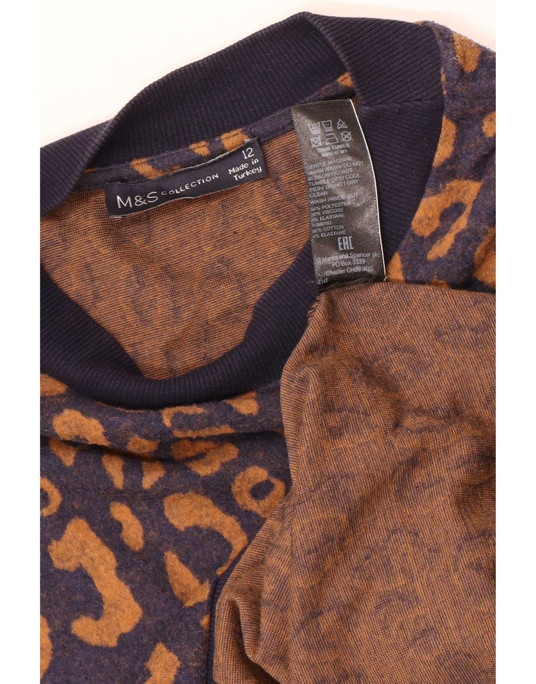 Marks & Spencer Dame Sweatshirt Jumper UK 12 Medium Navy Blue