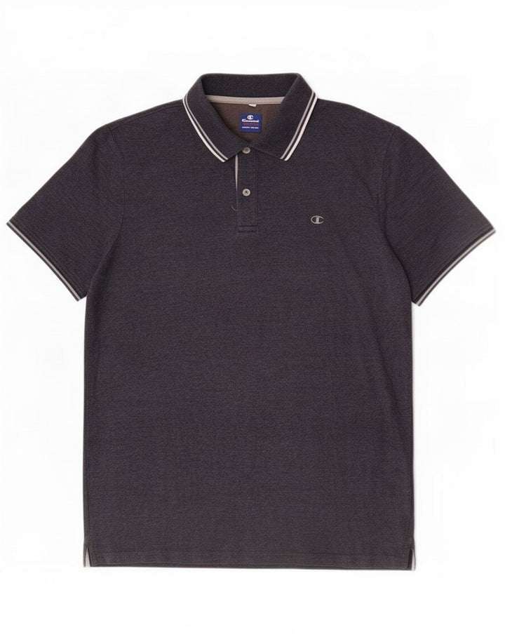 Champion Herre Polo Shirt Stor Grå Stribet