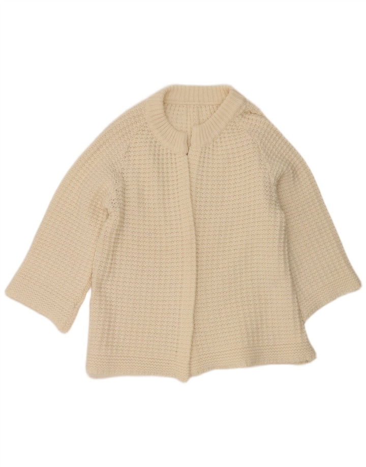 Vintage dame cardigan sweater UK 14 Large Off White