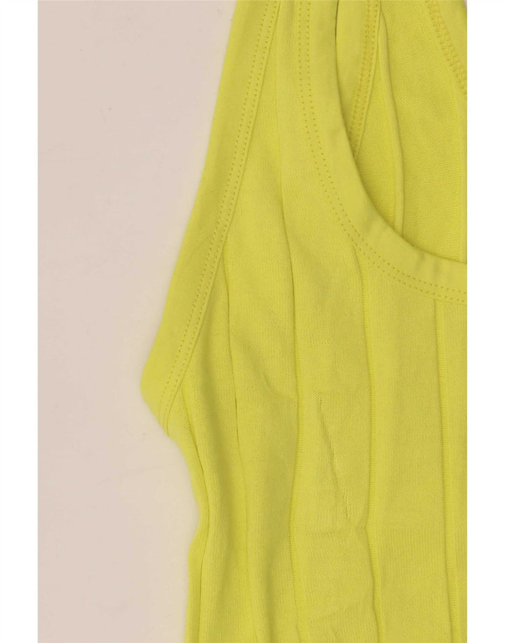 Massimo Dutti Damevest Top UK 8 Lille Gul Bomuld