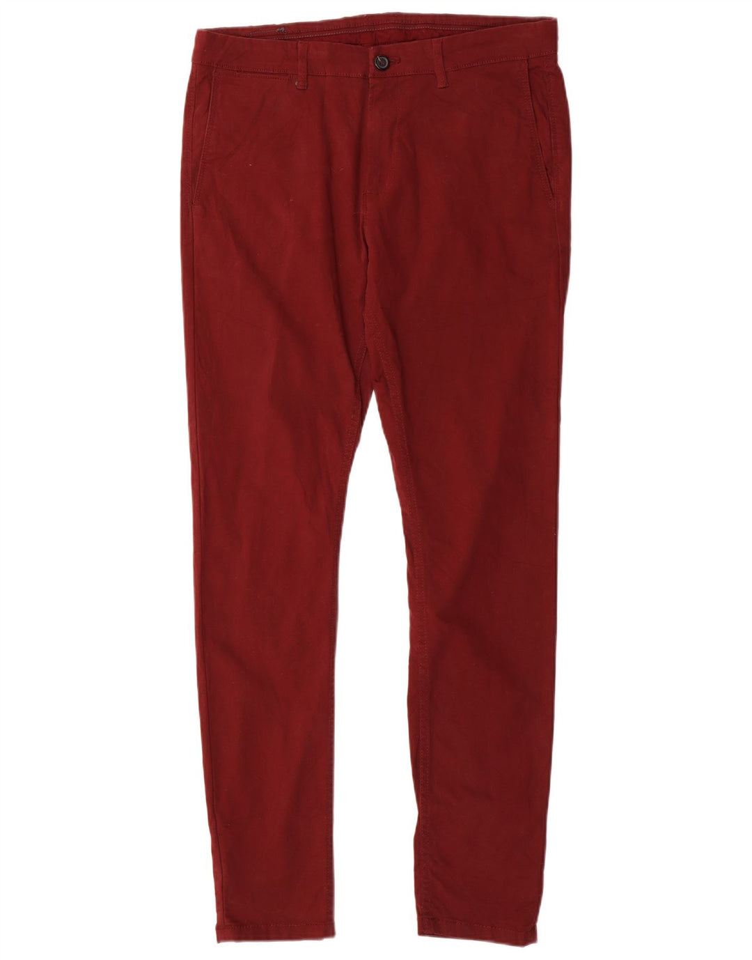 Zara Herre Slim Chino Bukser EU 42 Medium W32 L30 Maroon
