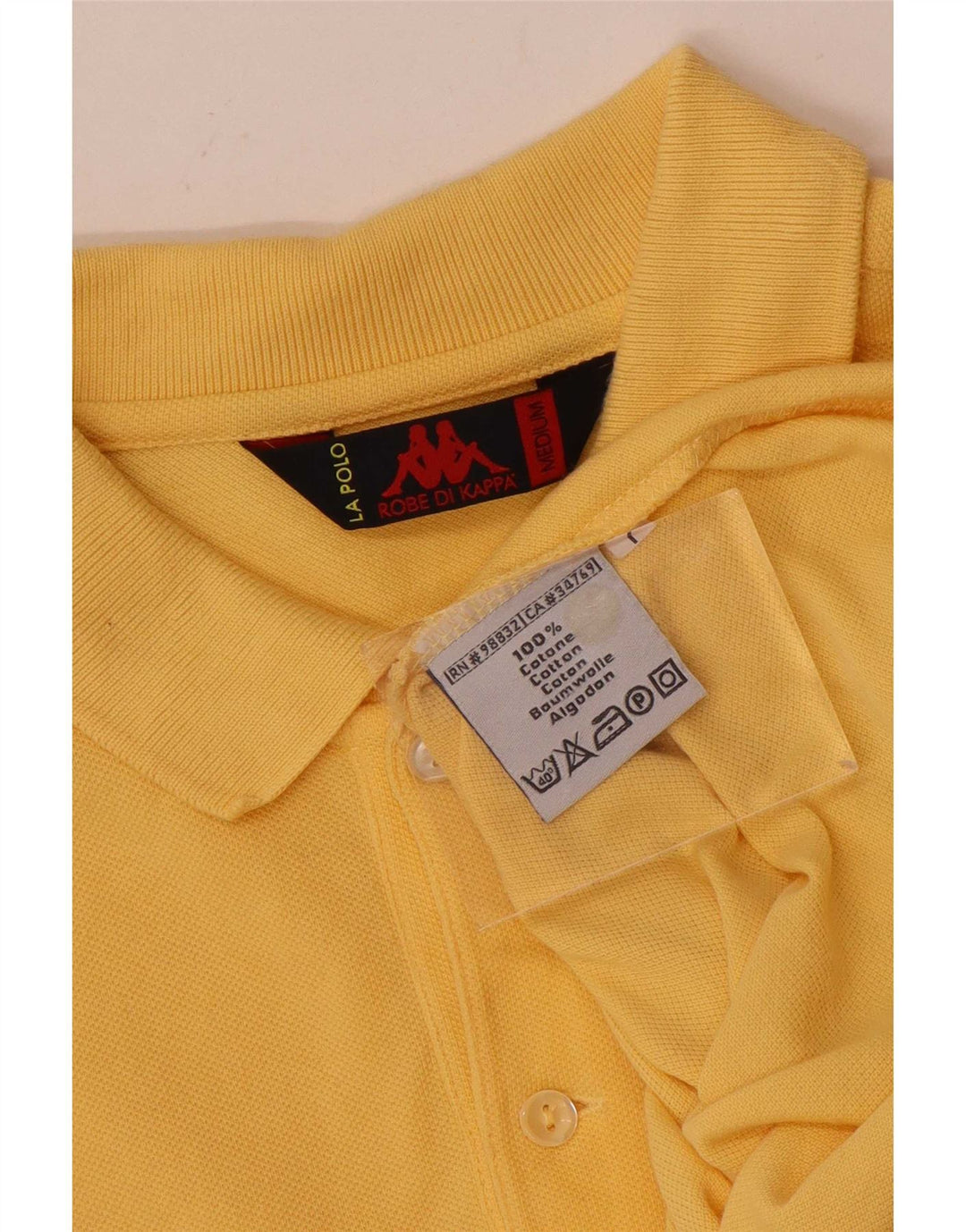 Kappa herre poloshirt Medium gul bomuld