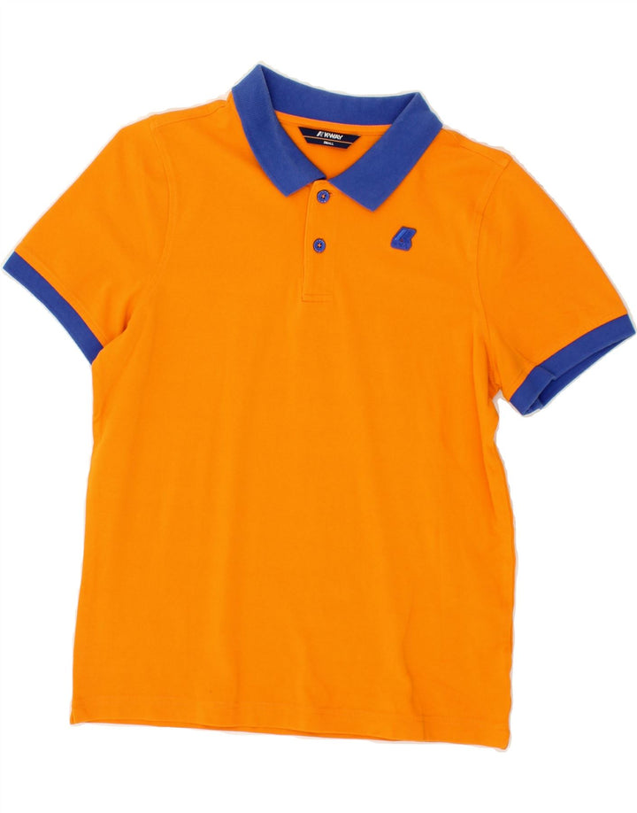 K-WAY Mens Polo Shirt Small Orange Vintage K-Way and Second-Hand K-Way from Messina Hembry 
