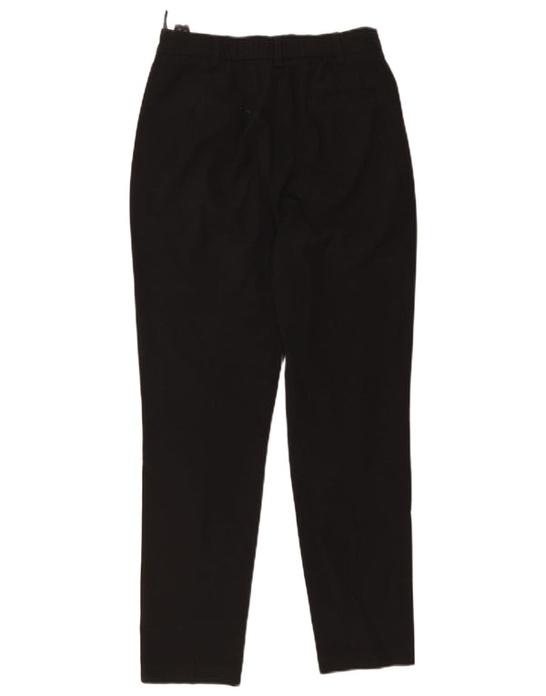 Marks & Spencer Womens Straight Chino Trousers UK 8 Small W28 L26 Black