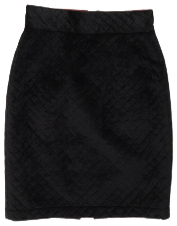 Giorgio Netti Kvinder Højtalje Velour Pencil Skirt IT 42 Medium W26 Sort