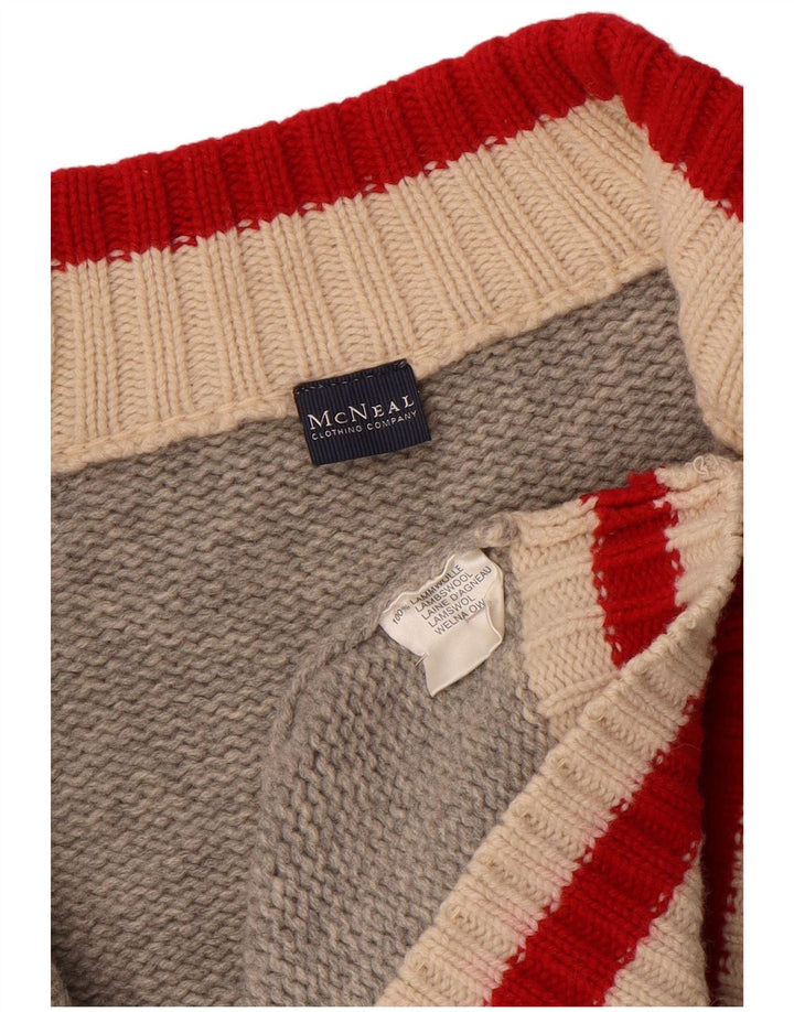 MC NEAL Herre Cardigan Sweater 2XL Grå Uld