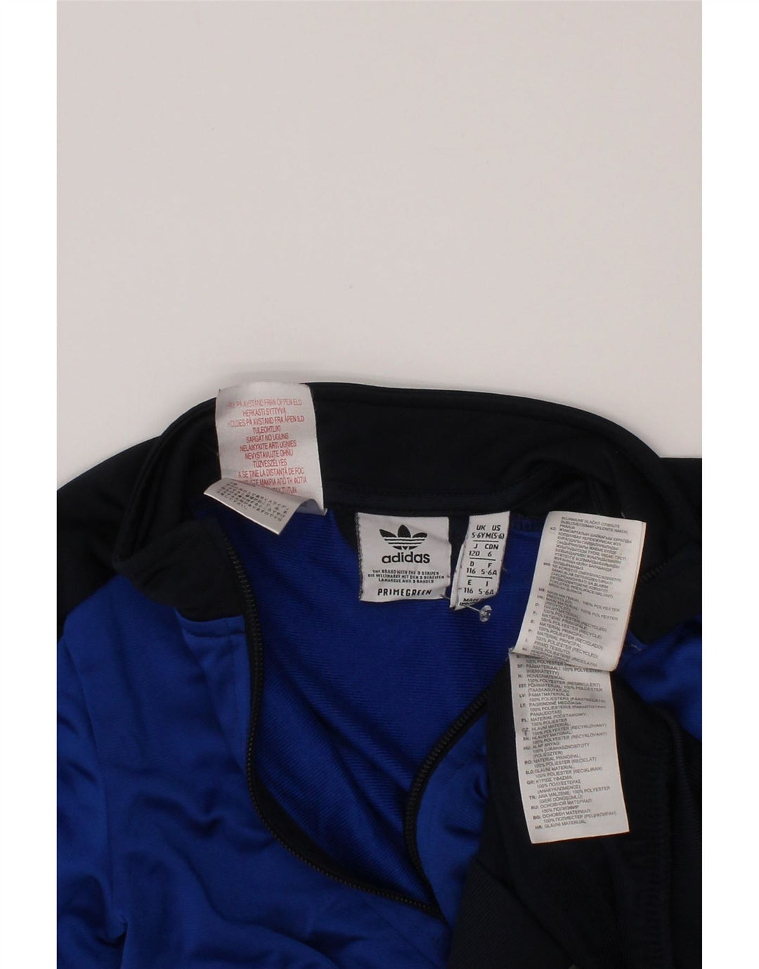 Adidas Træningsdragt Topjakke til drenge 5-6 år Navy Blue Colourblock Polyester