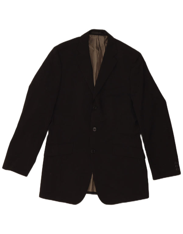 Marks & Spencer Herre 3-knaps blazerjakke UK 38 Medium Sort Polyester