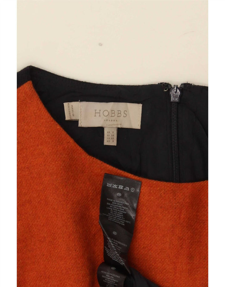 Hobbs Womens Sheath Dress UK 12 Medium Orange Colourblock Uld