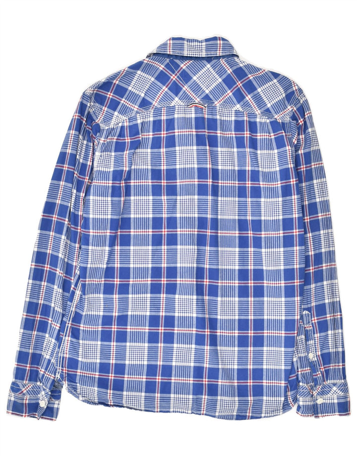 TOMMY HILFIGER Mens Shirt Medium Blue Check Cotton | Vintage Tommy Hilfiger | Thrift | Second-Hand Tommy Hilfiger | Used Clothing | Messina Hembry 