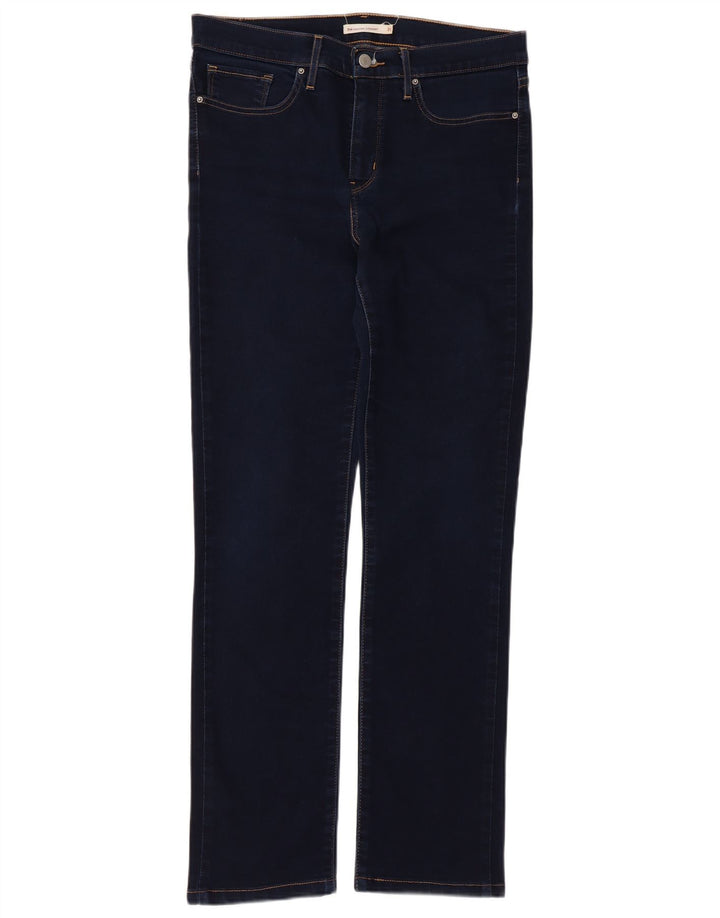 Levi's Dame 314 Shaping Straight Jeans W31 L34 Marineblå Bomuld