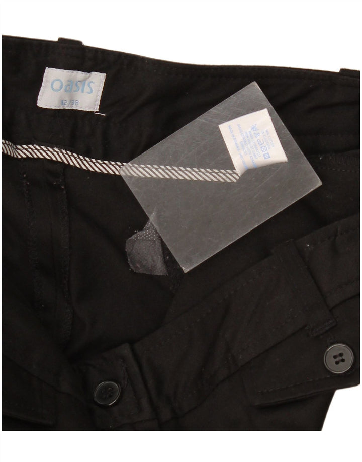 Oasis Womens Casual Shorts UK 12 Medium W34 Black Bomuld