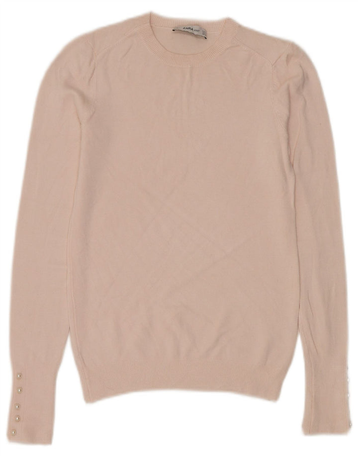 Zara Dame sweater med rund hals DK 8 Small Pink
