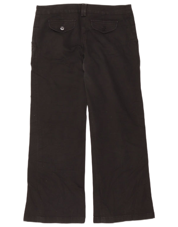 Patrizia Pepe Womens Wide Leg Chino Trousers IT 46 Large W34 L29 Black