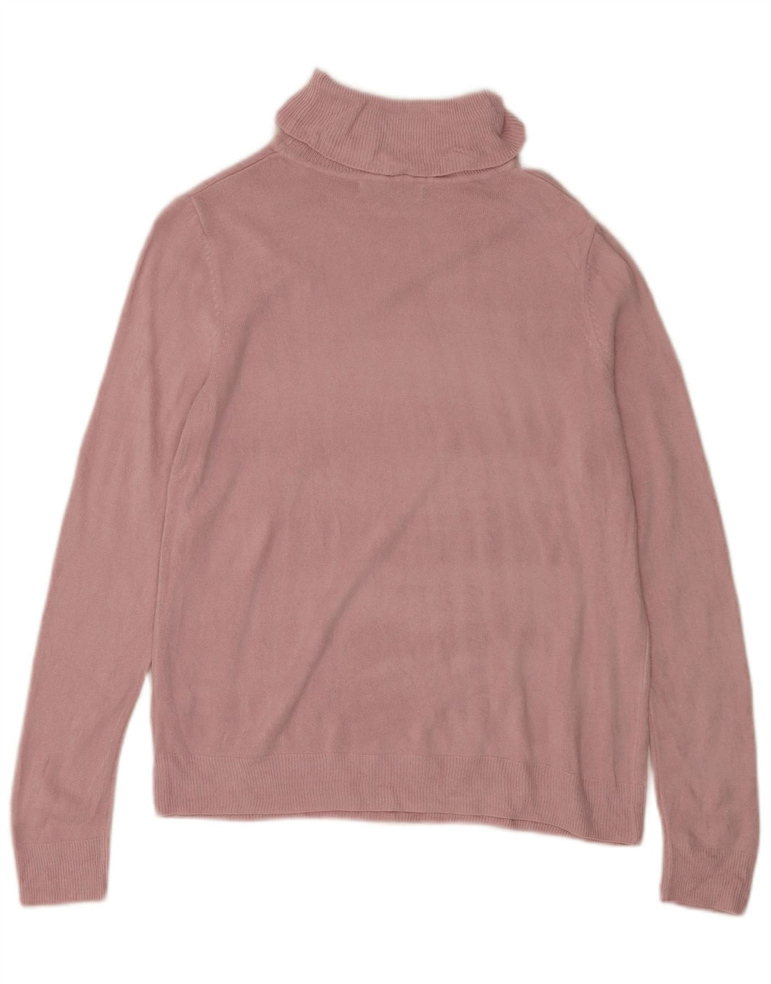 Marks & Spencer Dame Rullehals Sweater UK 14 Medium Pink Akryl