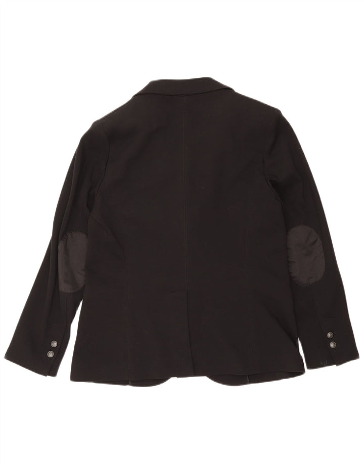 Trussardi Jeans Dame 2-knaps blazerjakke IT 46 Stor marineblå viskose