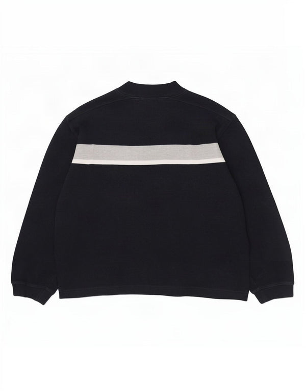 Nautica Mens Turtle Neck Jumper Sweater Large Navy Blue Colourblock Cotton