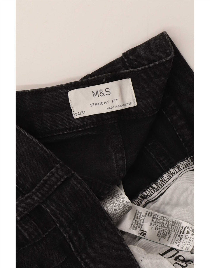 Marks & Spencer Straight Jeans til mænd W32 L31 Grå bomuld