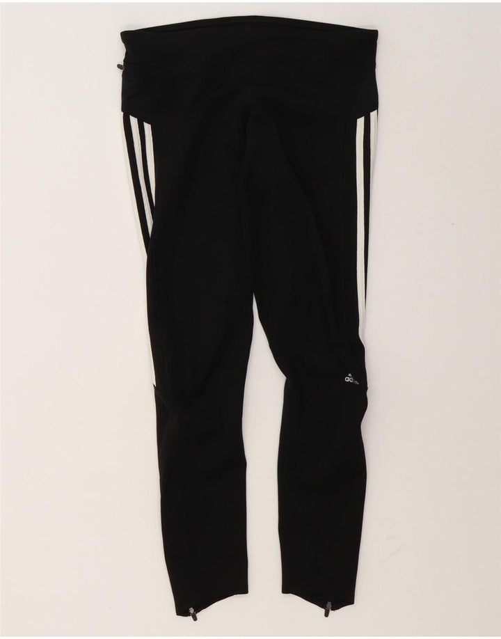 Adidas Womens Climalite Leggings UK 12 Medium Black Colourblock Polyester