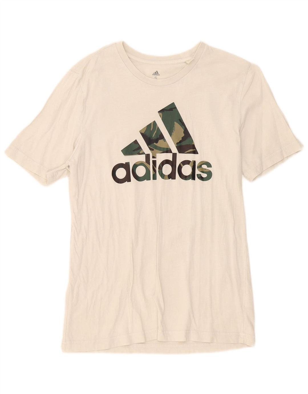 Adidas Grafisk T-shirt top til mænd, lille hvid bomuld