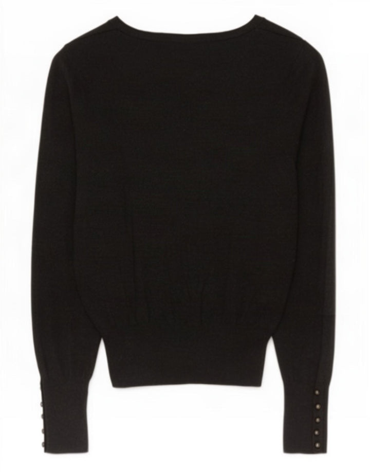 Marks & Spencer Dame Cardigan Sweater UK 10 Small Grå Merinould