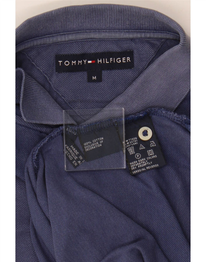 TOMMY HILFIGER Mens Polo Shirt Medium Navy Blue Cotton Vintage Tommy Hilfiger and Second-Hand Tommy Hilfiger from Messina Hembry 