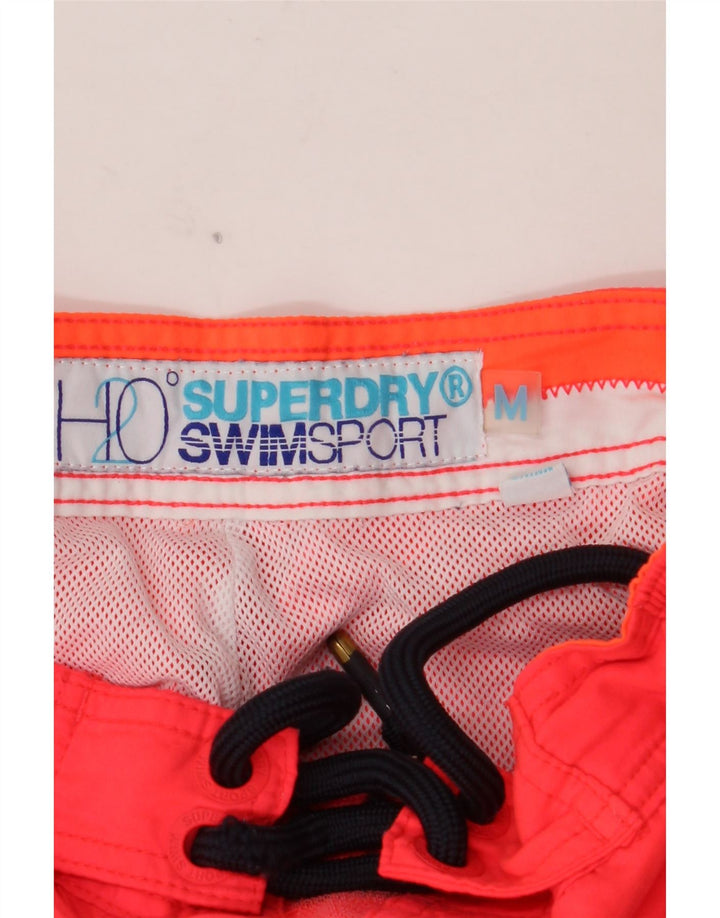 SUPERDRY Grafiske svømmeshorts til mænd, medium orange polyester
