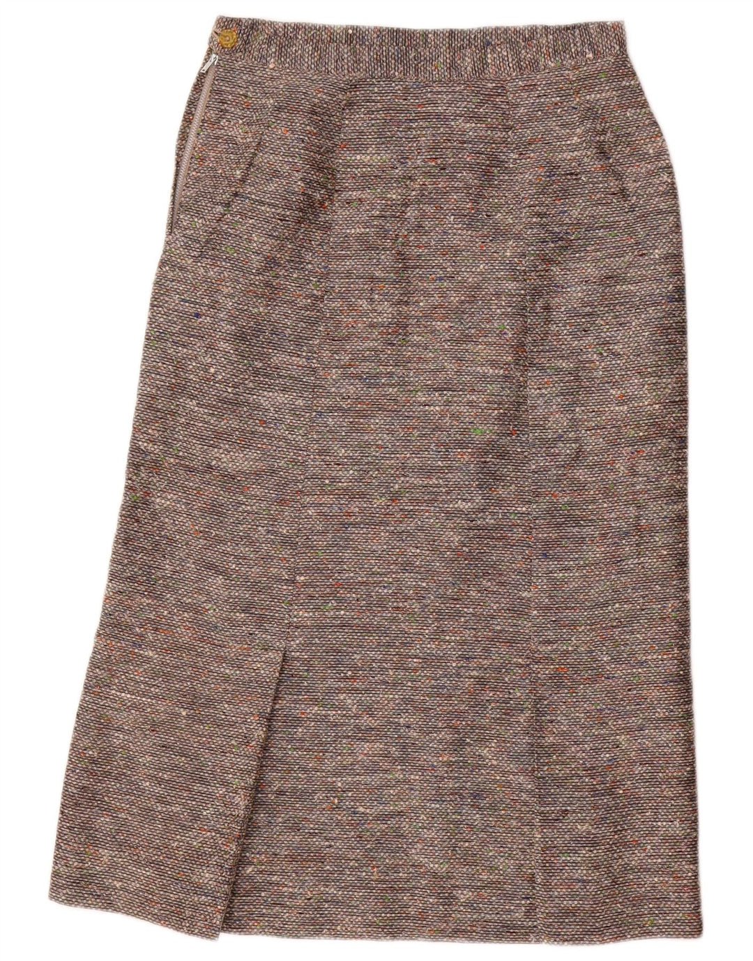 Vintage kvinders 4-knaps 2-delt nederdelsæt UK 10 Small W26 Grå Flecked