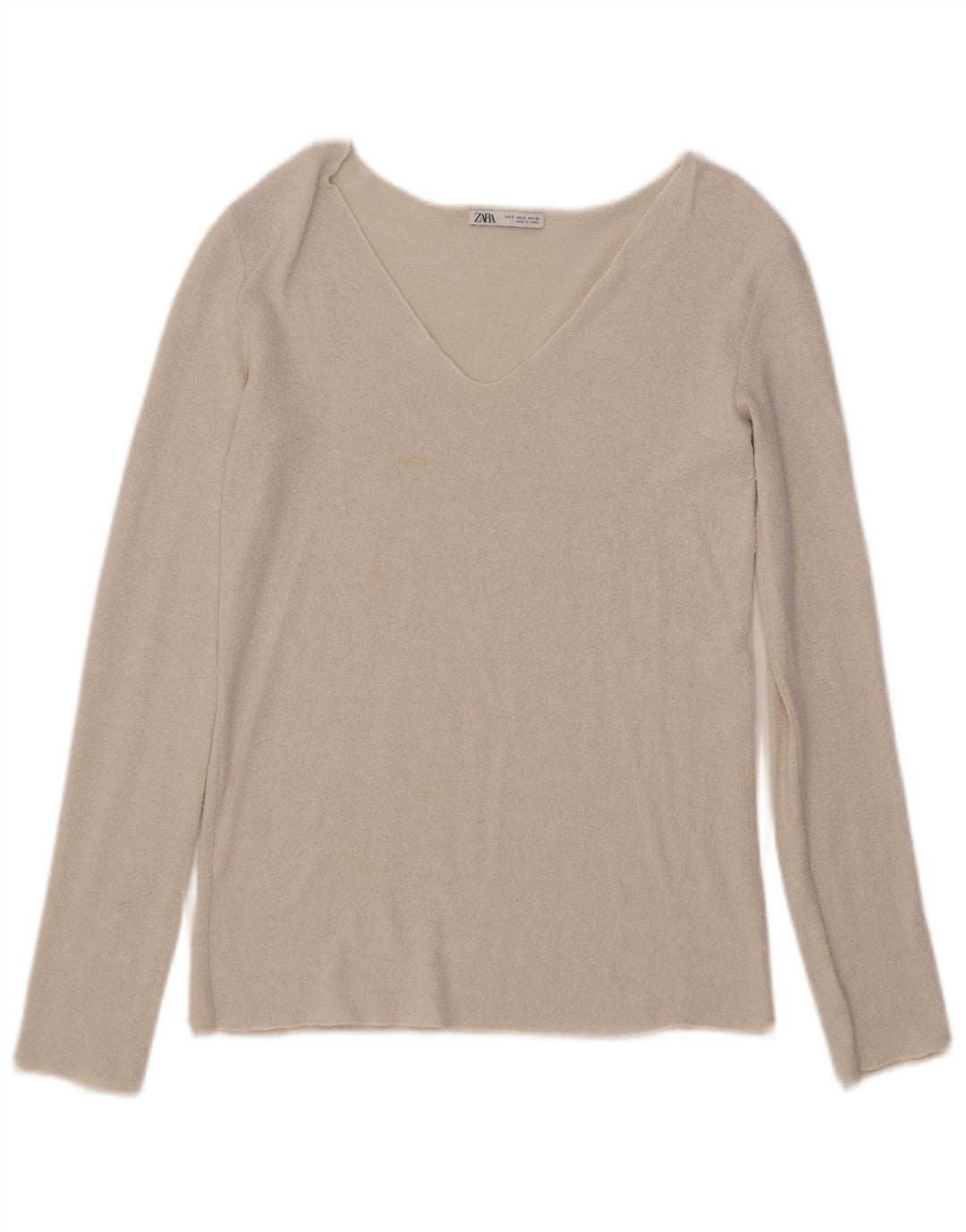 Zara Dametop Langærmet UK 10 Small White